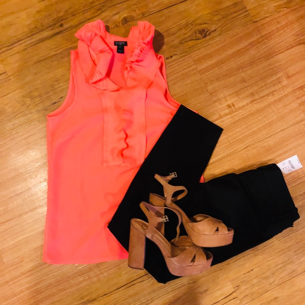 Ruffle Neck J. Crew Top